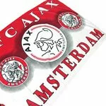 Ajax vlag rood-wit - 3 x Logo 70 x 100 cm