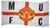 Manchester United FC Vlag Wit Groot 100x150 cm