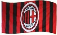 AC Milan Vlag groot Strepen met Logo 100x150 cm