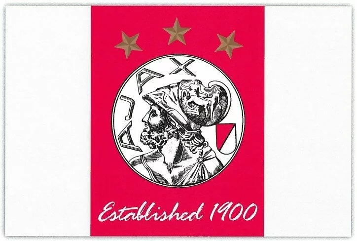 Ajax Vlag reus 150x225 cm oude logo est 1900