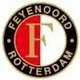Feyenoord Sticker classic logo groot - 18 cm -- Geen verzendkosten