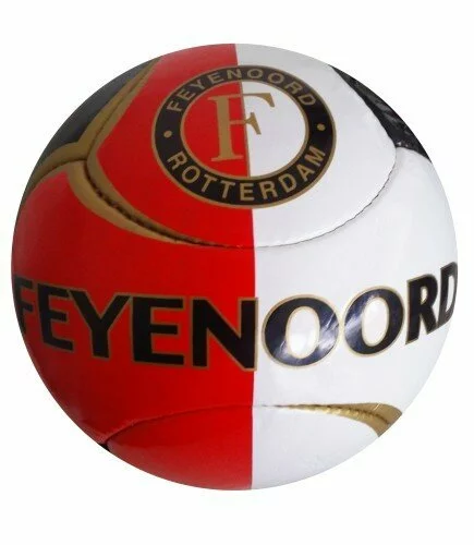Feyenoord Voetbal leer groot rood/wit/zwart