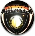 Feyenoord Bal leer groot zwart white pulse