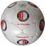Feyenoord Bal leer groot wit logo